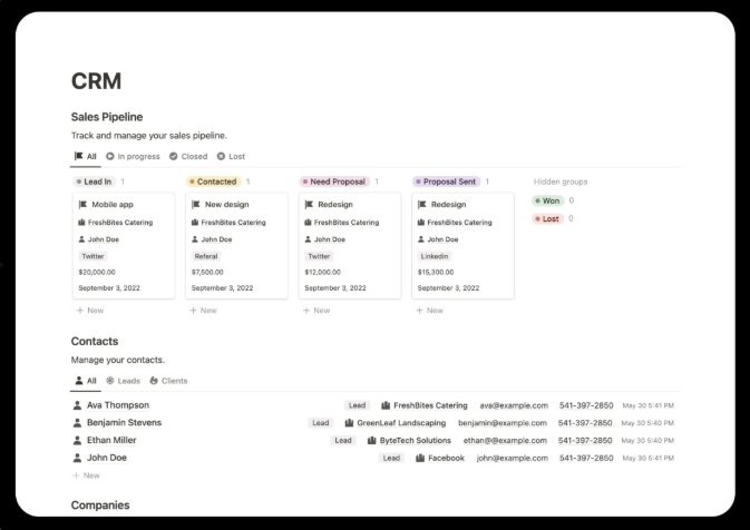 Notion CRM