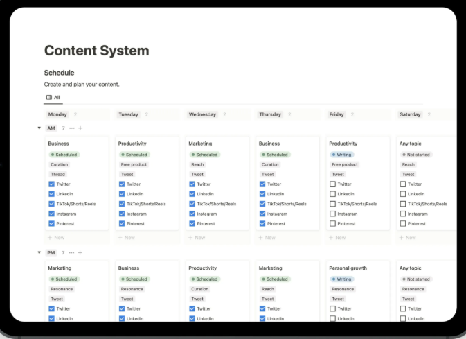 Notion Content System