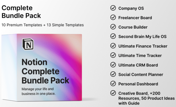 Get unlimited access to all current and future Notion templates